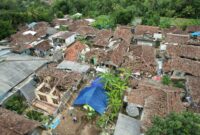 Foto udara, kondisi permukiman warga terdampak di Kecamatan Cugenang, Kabupaten Cianjur. (Dok. BNPB)