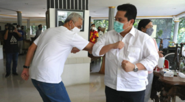 Gubernur Jawa Tengah Ganjar Pranowo dan Menteri BUMN Erick Thohir. (Dok. Dinkopukm.salatiga.go.id) 