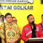 Ketua Umum Partai Golkar Airlangga Hartarto Bersama dengan Ketua Umum Partai Solidaritas Indonesia (PSI) Giring Ganesha. (Instagram.com/@airlanggahartarto_official)
