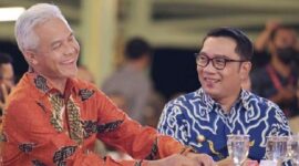 Gubernur Jawa Barat Ridwan Kamil bersama Gubernur Jawa Tengah ganjar pranowo. (Dok. Jabarprov.go.id)
