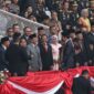 Menteri Pertahanan Prabowo Subianto menghadiri acara HUT ke-77 Polri mendampingi Presiden Joko Widodo. (Dok. Tim Media Prabowo Subianto)