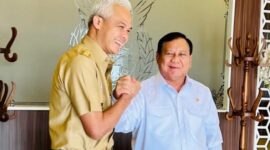 Mnteri Pertahanan Prabowo Subianto bersama Gubernur Jateng Ganjar Pranowo. (Dok. Tim Media Prabowo Subainto)