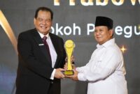 Menteri Pertahanan Prabowo Subianto mendapat penghargaan kategori