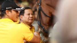 Menteri Pertahanan RI, Ketua Umum Partai Gerindra, dan Calon Presiden 2024 Prabowo Subianto di DPP Partai Golkar, Jakarta. (Dok. Tim Media Prabowo)