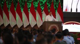 Menteri Pertahanan Prabowo Subianto membuka 'Simposium Geopolitik & Geostrategis Global serta Pengaruhnya terhadap Indonesia' di Kementerian Pertahanan. (Dok. Tim Media Prabowo Subianto)