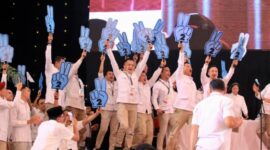 Seruan gemoy menggema di acara Konsolidasi Partai Gerindra di Jiexpo Kemayoran, Jakarta Utara, Jumat (15/12/2023). (Instagram.com/@gerindra)