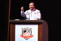 Deklarasi dukungan Relawan Pedagang Indonesia Maju (RAPIM) di Djakarta Theater. (Dok. Tim Media Prabowo-Gibran)