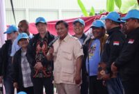 Para nelayan se-Jawa mengunjungi kediaman calon presiden nomor urut 2 Prabowo Subianto di Jalan Kertanegara. (Dok. TKN Prabowo - Gibran)