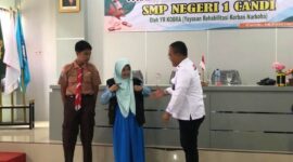 Yayasan Rehabilitasi Korban Narkoba (YR KOBRA) Sosialisasi Bahaya Narkoba di SMPN 1 Candi Sidoarjo, (16/02/24). (Doc.Ist)