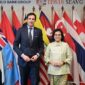 Menteri Keuangan (Menkeu) Sri Mulyani Indrawati dalam pertemuan dengan EU Commissioner yang membidangi Climate Action, Wopke Hoekstra. (Dok. Kemenkeu.go.id)
