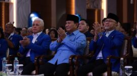 Presiden terpilih Prabowo Subianto menghadiri Rapat Koordinasi Nasional (Rakornas) partai PAN di Jakarta. (Dok. Tim Media Prabowo Subianto)