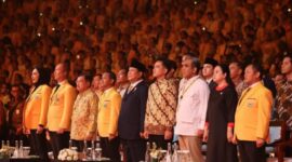 HUT ke-60 Partai Golkar yang diselenggarakan di Sentul International Convention Center, Bogor, Jawa Barat, Kamis (13/12/2024) malam. (Instagram.com/@prabowo)