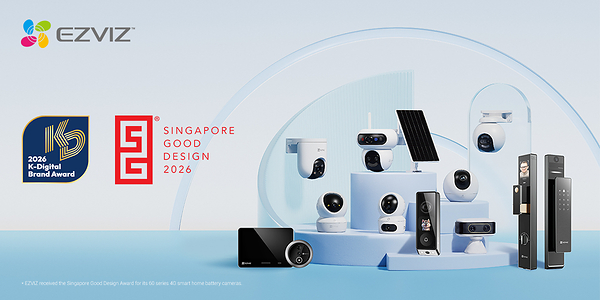 Diberi penghargaan oleh K-Digital Brand Award dan Singapore Good Design Award, EZVIZ kembali menegaskan kepemimpinannya dalam inovasi produk dan teknologi Diberi penghargaan oleh K-Digital Brand Award dan Singapore Good Design Award, EZVIZ kembali menegaskan kepemimpinannya dalam inovasi produk dan teknologi